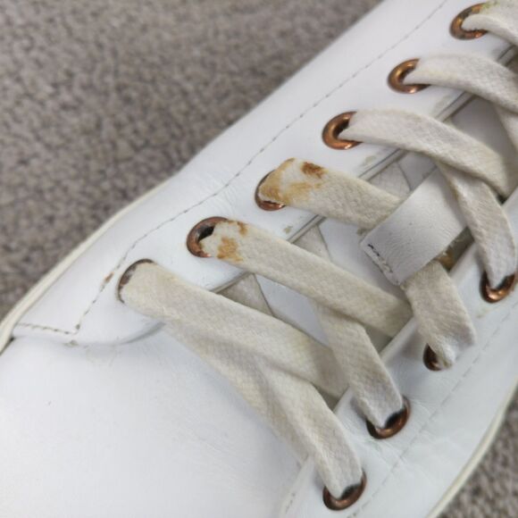 Good Man Brand Mens 10 Shoe Legend London White Edge Lace Sneakers Made In Italy - Picture 5 of 15